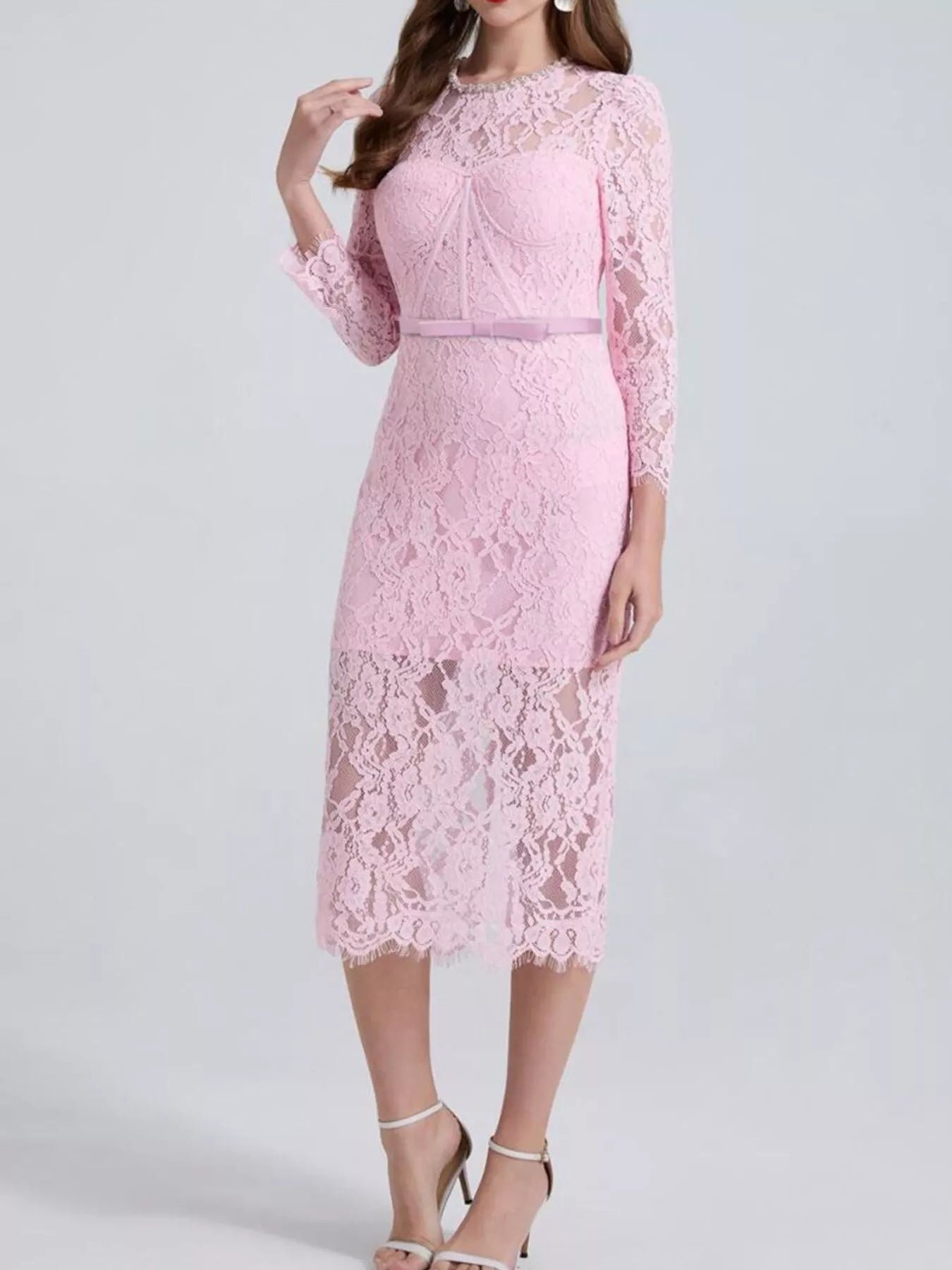 Lace Long Sleeve Midi Dress 024a0058-5425-4112-9dc4-9089079a776a-Max-Origin