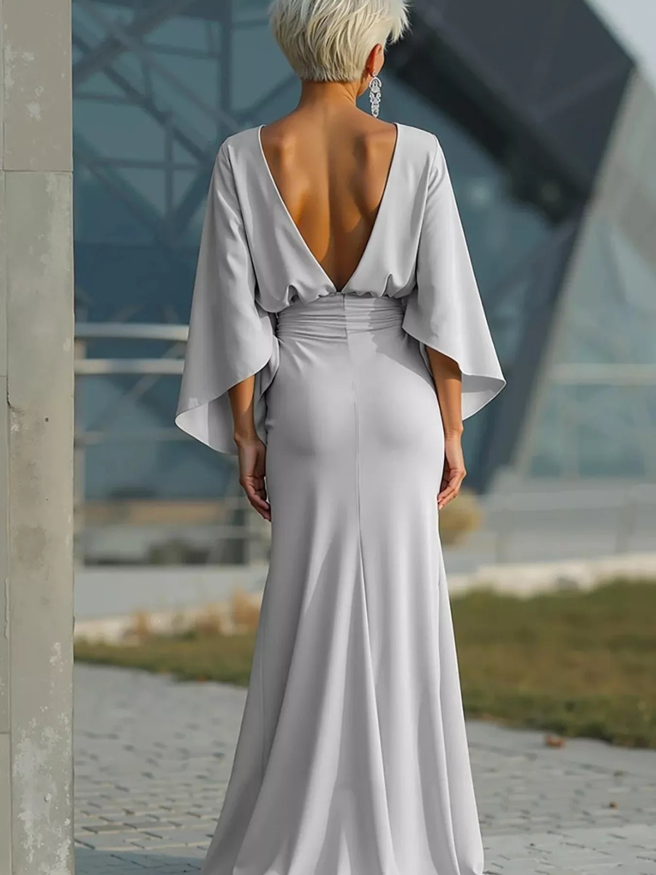 Batwing Sleeve Ruched Maxi Dress 040a500ce9d94f18832add79959ad456-Max-Origin