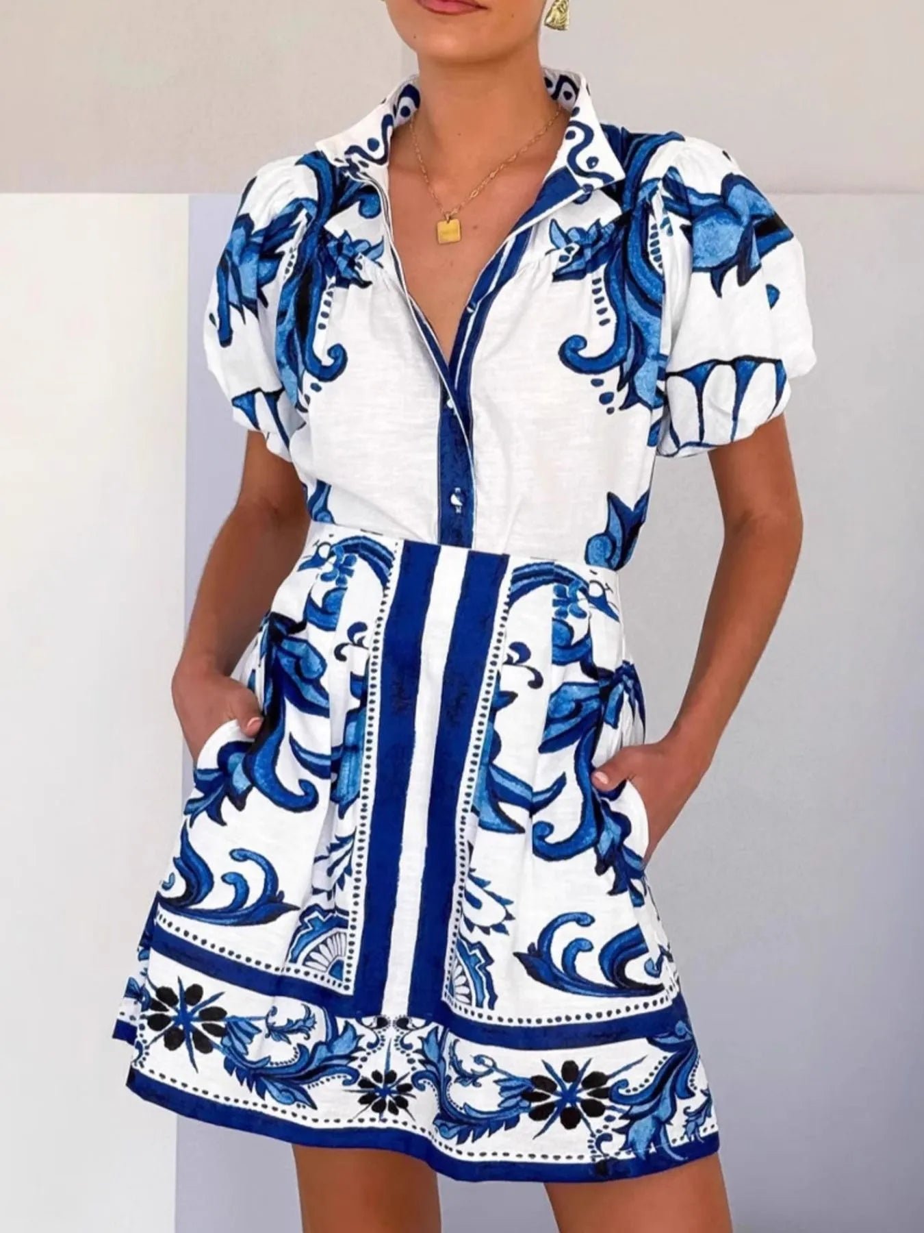 Printed Puff Sleeve Top and Skirt Set 088e6960-05f4-45ce-8741-a58de52ddddb-Max-Origin