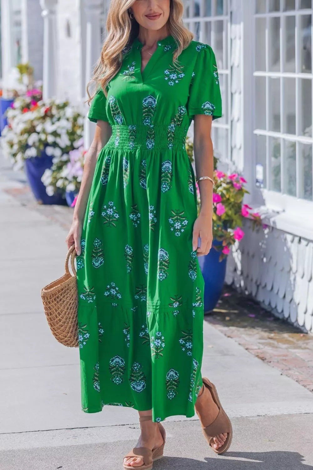 Floral Print Smocked Waist Maxi Dress 1b2cc648-d301-4de2-998b-cca1bbf75943-Max-Origin