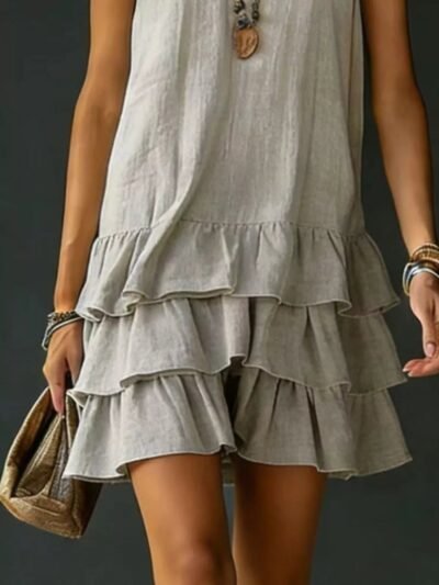 Full Size Ruffled Hem V-Neck Sleeveless Dress Plus Size 0e4f796a-fede-426d-93b9-91116180ef45-Max-Origin