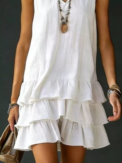 Full Size Ruffled Hem V-Neck Sleeveless Dress Plus Size 196aeafd-4bbf-4ad4-93fb-b149a3dc710a-Max-Origin