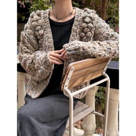 Chunky Coarse Knit Cardigan | 3D Textured Jacket Chunky Coarse Knit Cardigan | 3D Textured Jacket - Image 3