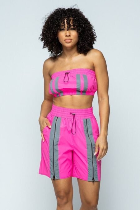 Cropped Mini Tube Top & Shorts Set