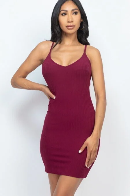 Ribbed Mini Cami Bodycon Dress