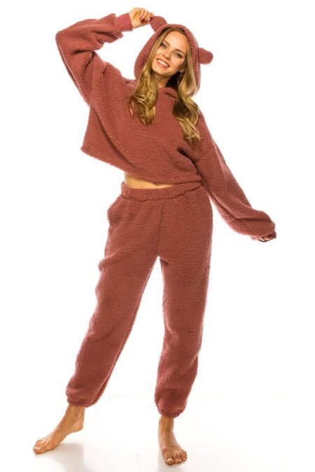 Fluffy Ear Funny Pajamas Set