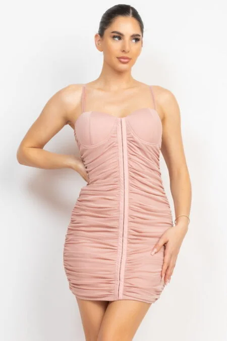 Ruched Bodycon Mini Dress