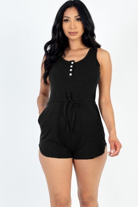 Sleeveless Soft Stretchy Mini Short Romper