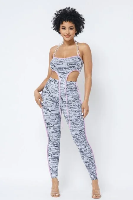 Mesh Halter Neck Crop Top Leggings Set