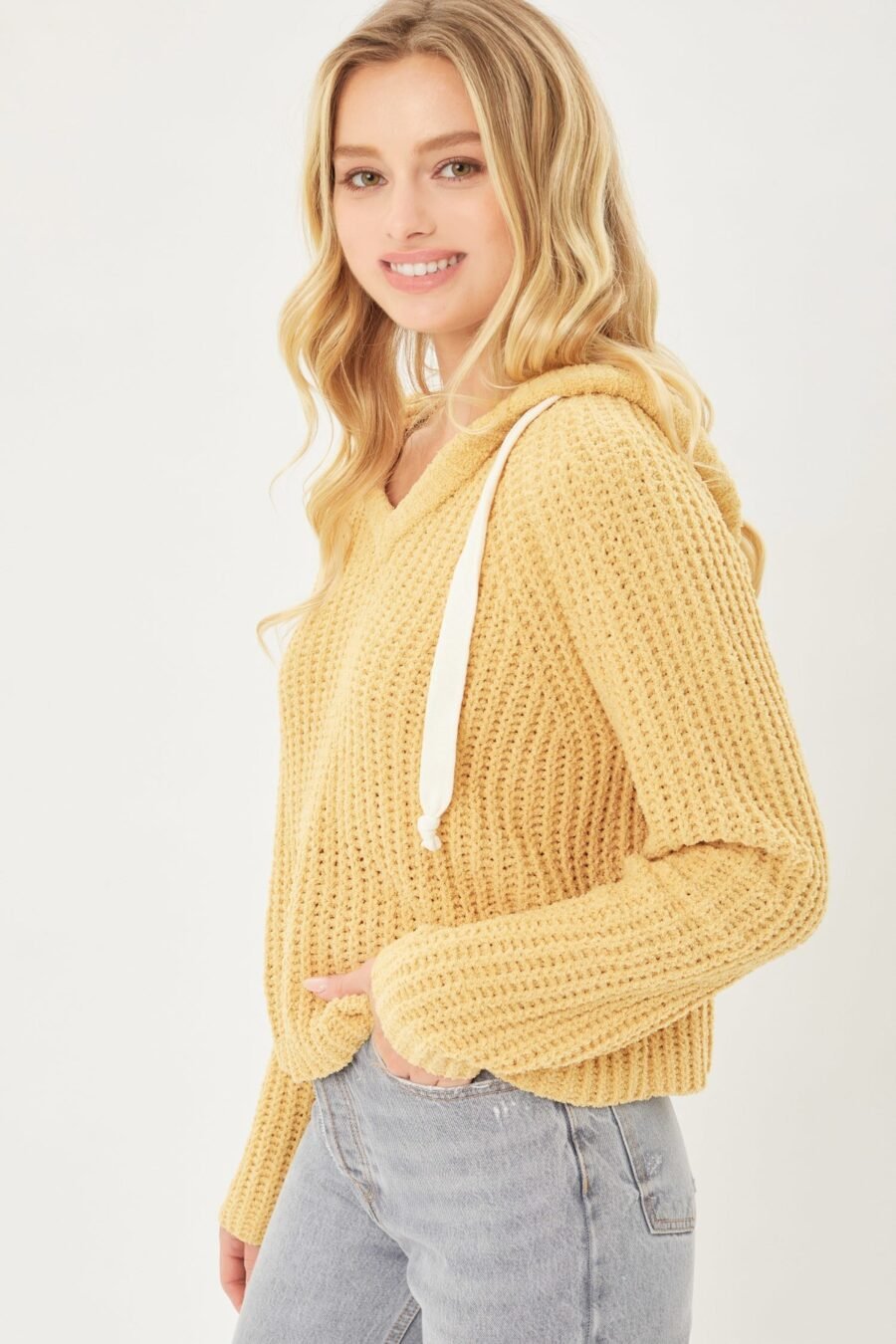 Pullover hoodie sweater top in various colors including Honey, Coco Brown, Black, Leaf, and Putty Pink – a comfortable and versatile choice for casual wear.