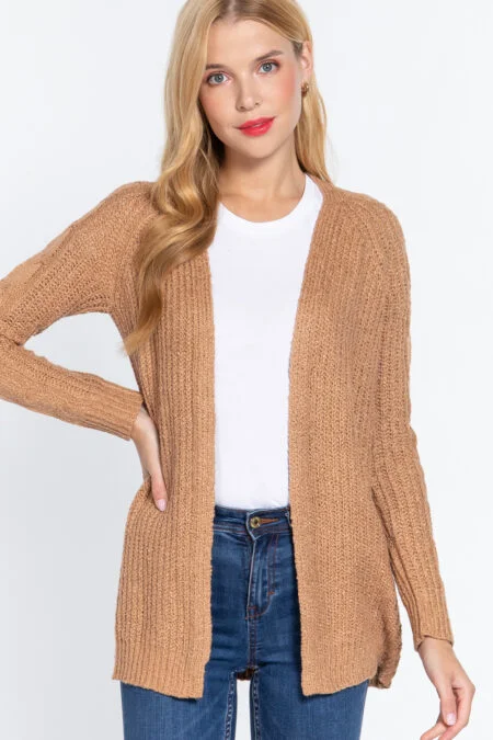 Long Sleeve Open Front Cardigan Sweater