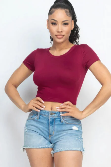 Roundneck Crop Top