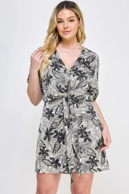 Botanical Print Dress