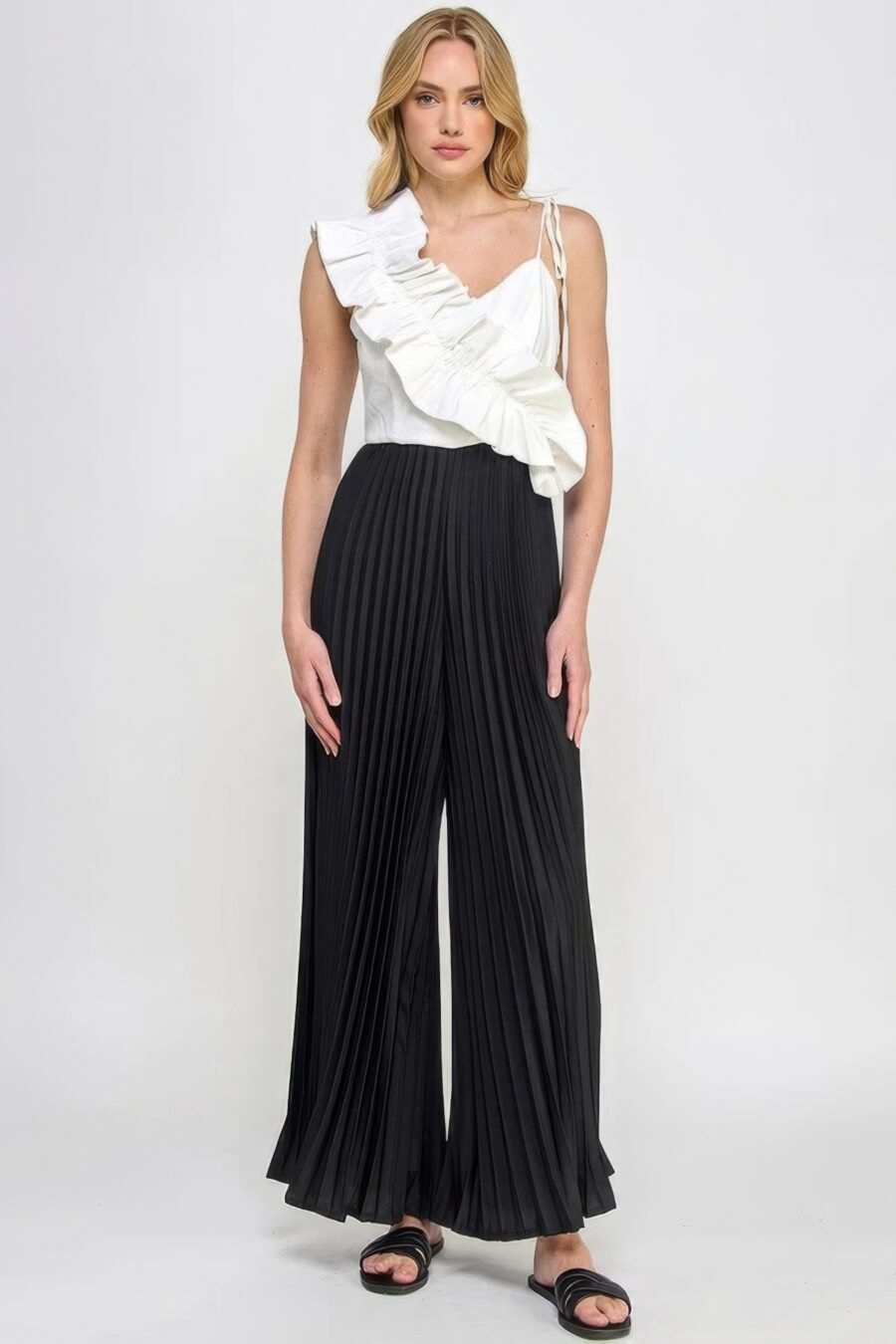 Pleated Bottom Jumpsuit