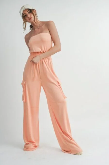 Tube Top Jumpsuit Romper – Casual Summer Outfit