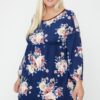 Floral, Bubble Sleeve Tunic