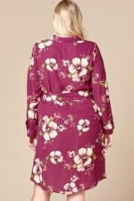 Floral Woven Button-down Collared Shirt Dress - Image 6