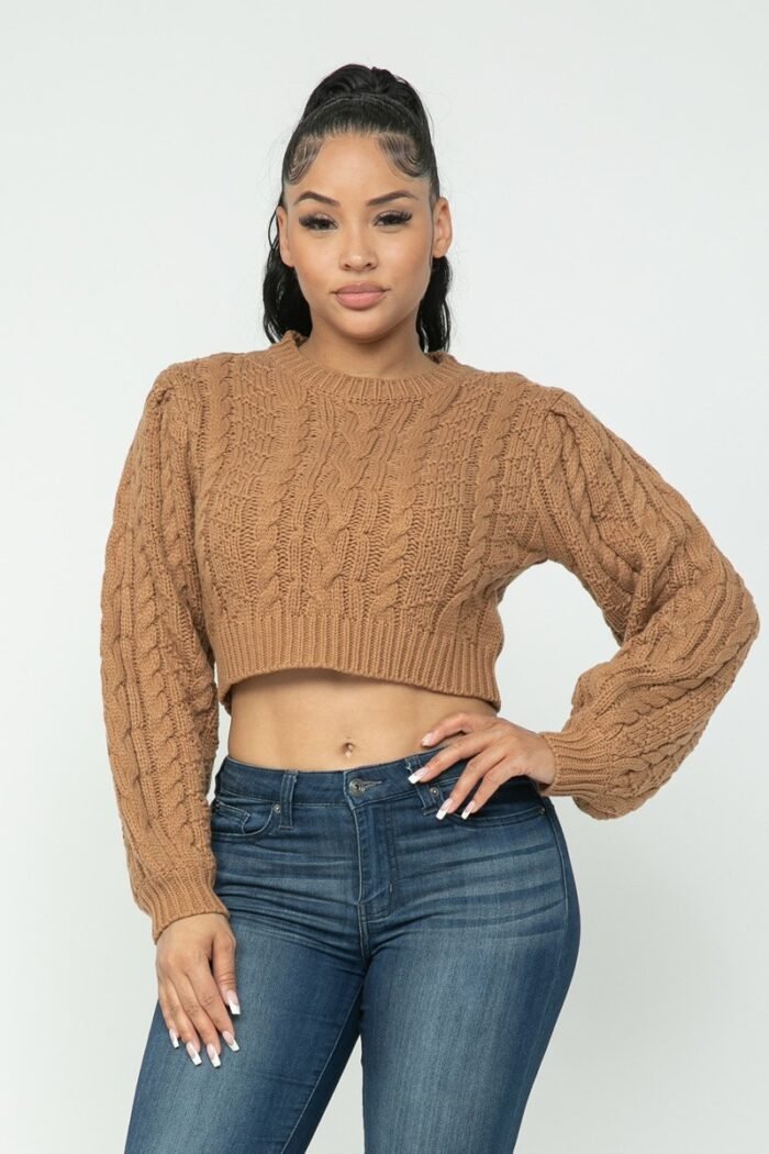 Cable pullover top