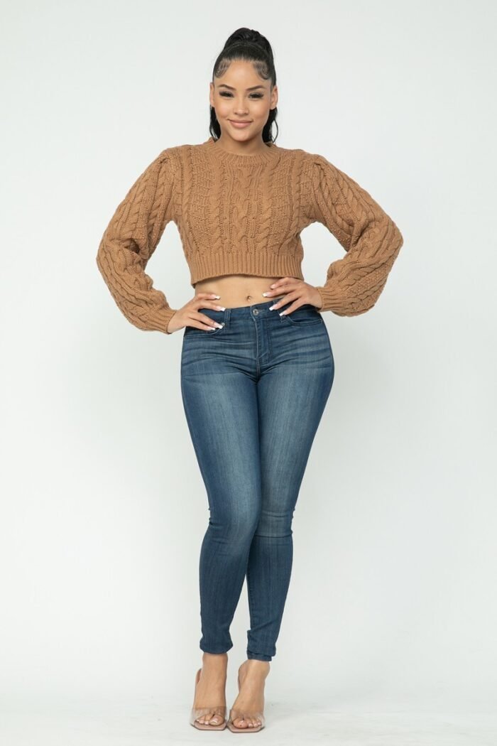 Cable pullover top