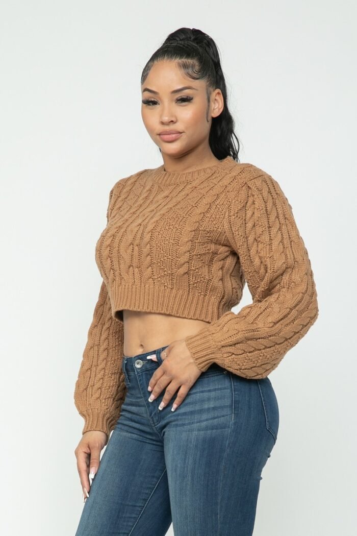Cable pullover top