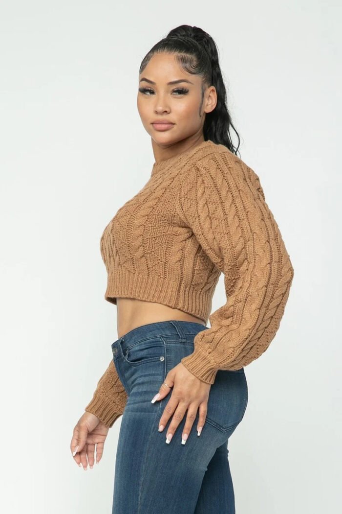 Cable pullover top