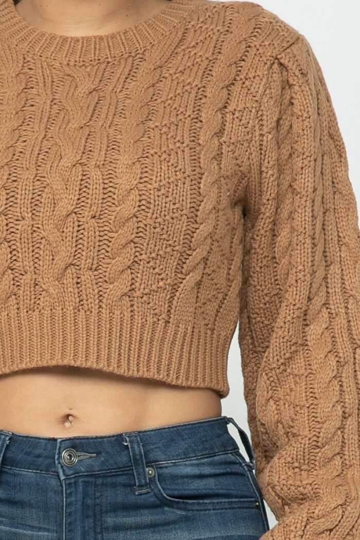 Cable pullover top