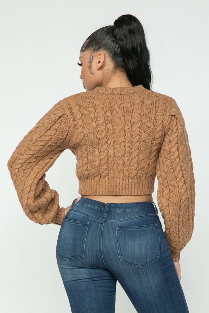 Cable pullover top