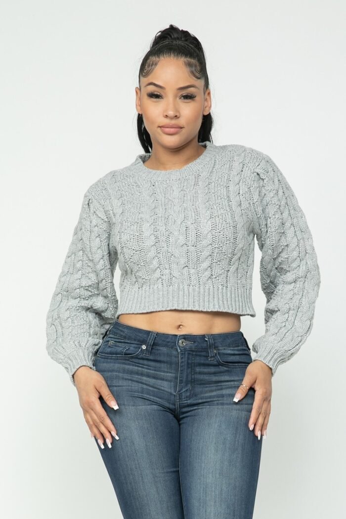 Cable pullover top