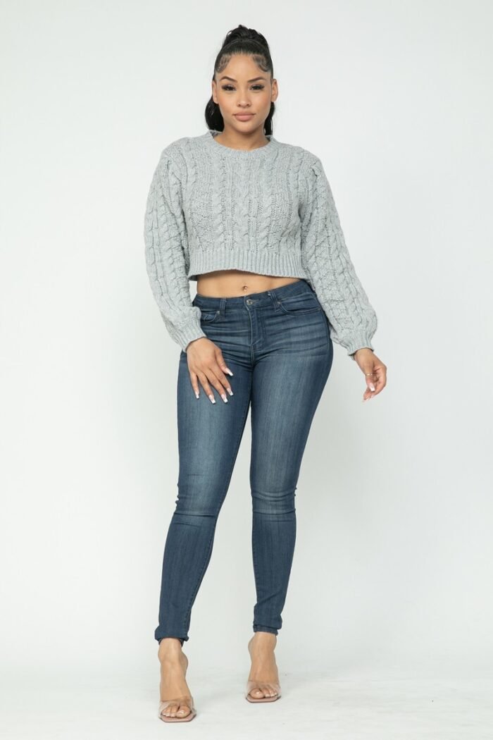 Cable pullover top