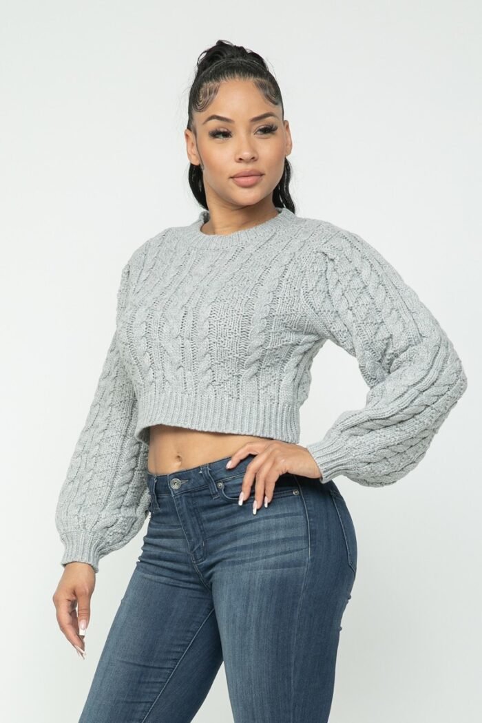 Cable pullover top