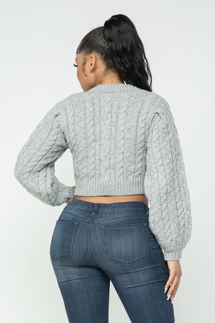 Cable pullover top