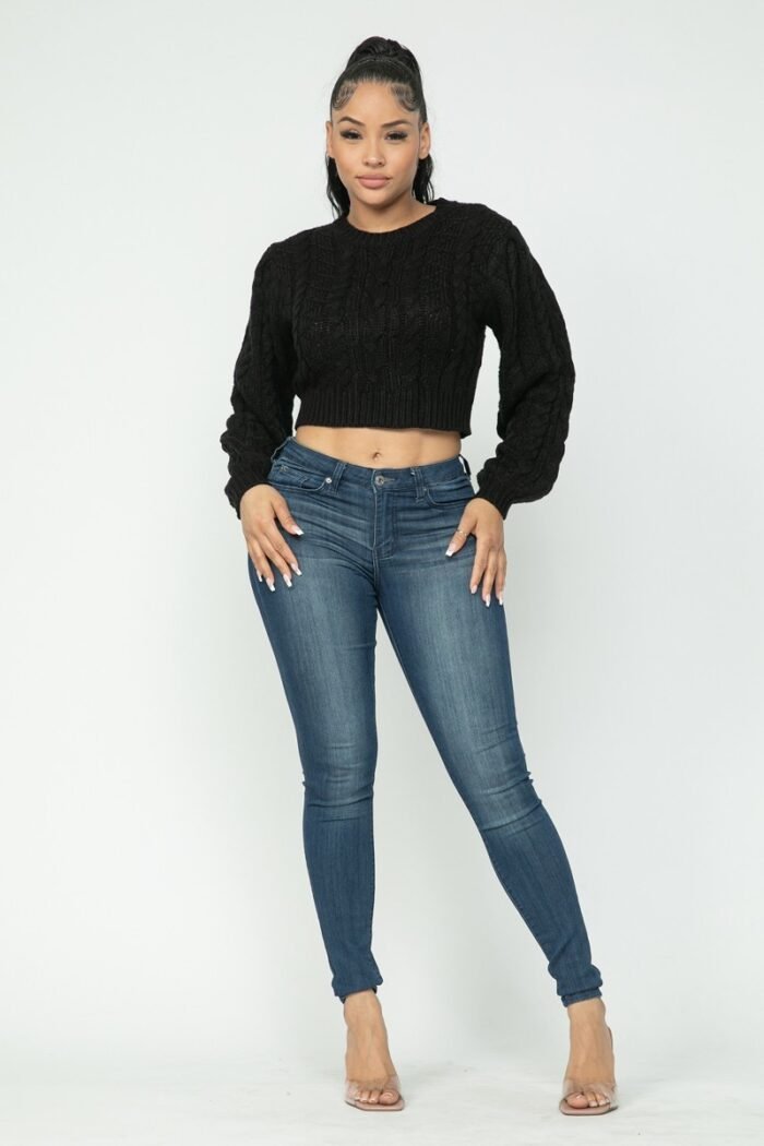 Cable pullover top