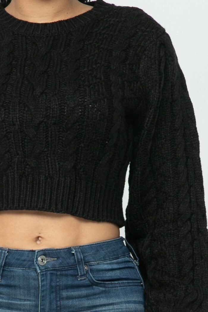 Cable pullover top