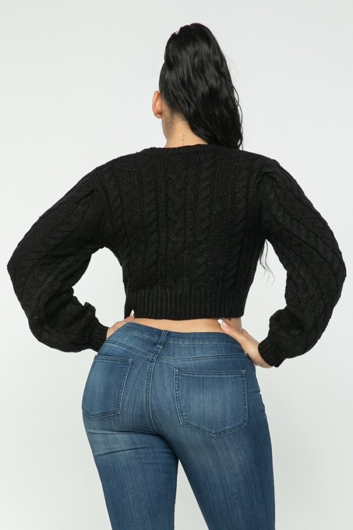 Cable pullover top