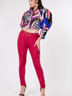 Faux Suede Skinny Pants