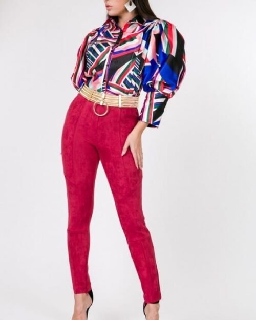 Faux Suede Skinny Pants