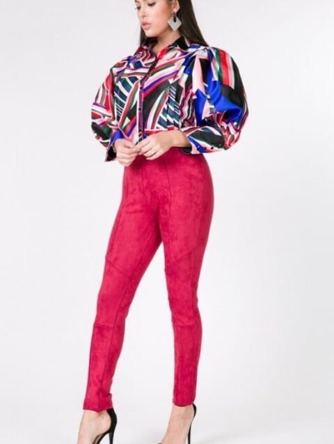 Faux Suede Skinny Pants