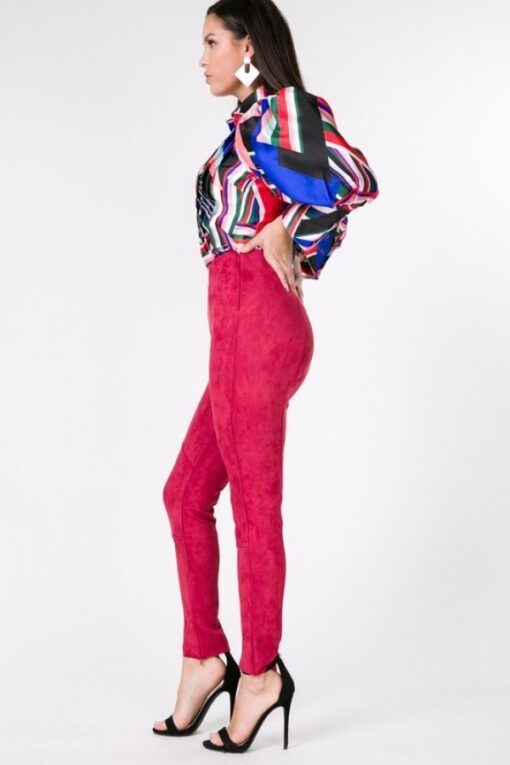 Faux Suede Skinny Pants - Image 3