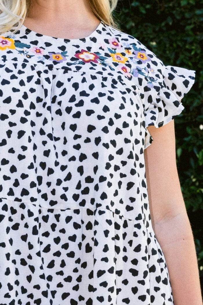 Dizzy printed tiered babydoll dress