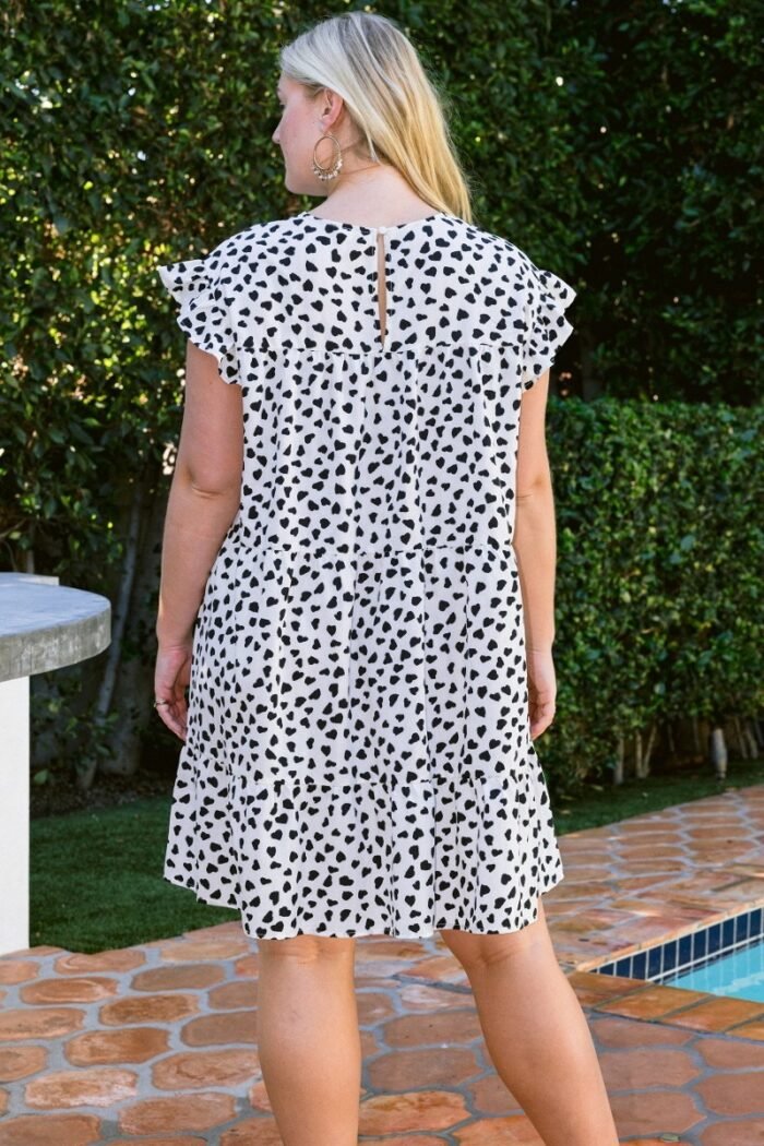 Dizzy printed tiered babydoll dress