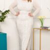 Patterned Rhinestone Plus Size Maxi Dress