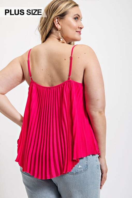 Pleated Tank Top With Adjustable Strap - Image 6