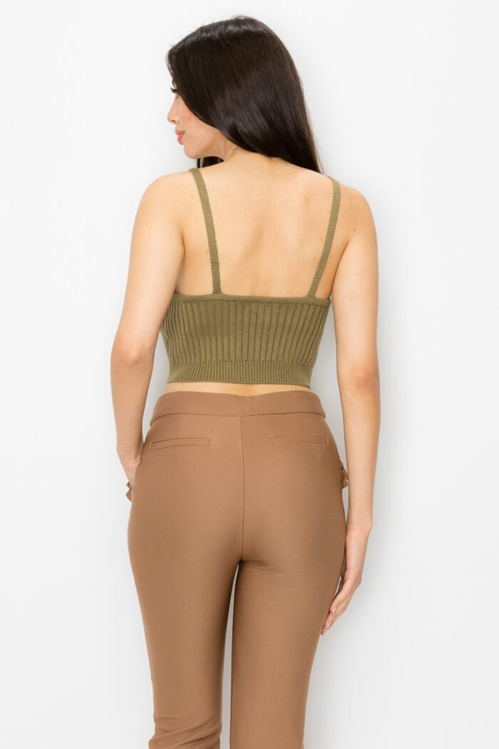 Scoop neck rib top