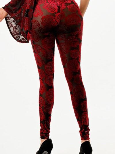 Velvet Flocking Jumpsuit/bell Sleeve Velvet Flocking Jumpsuit/bell Sleeve