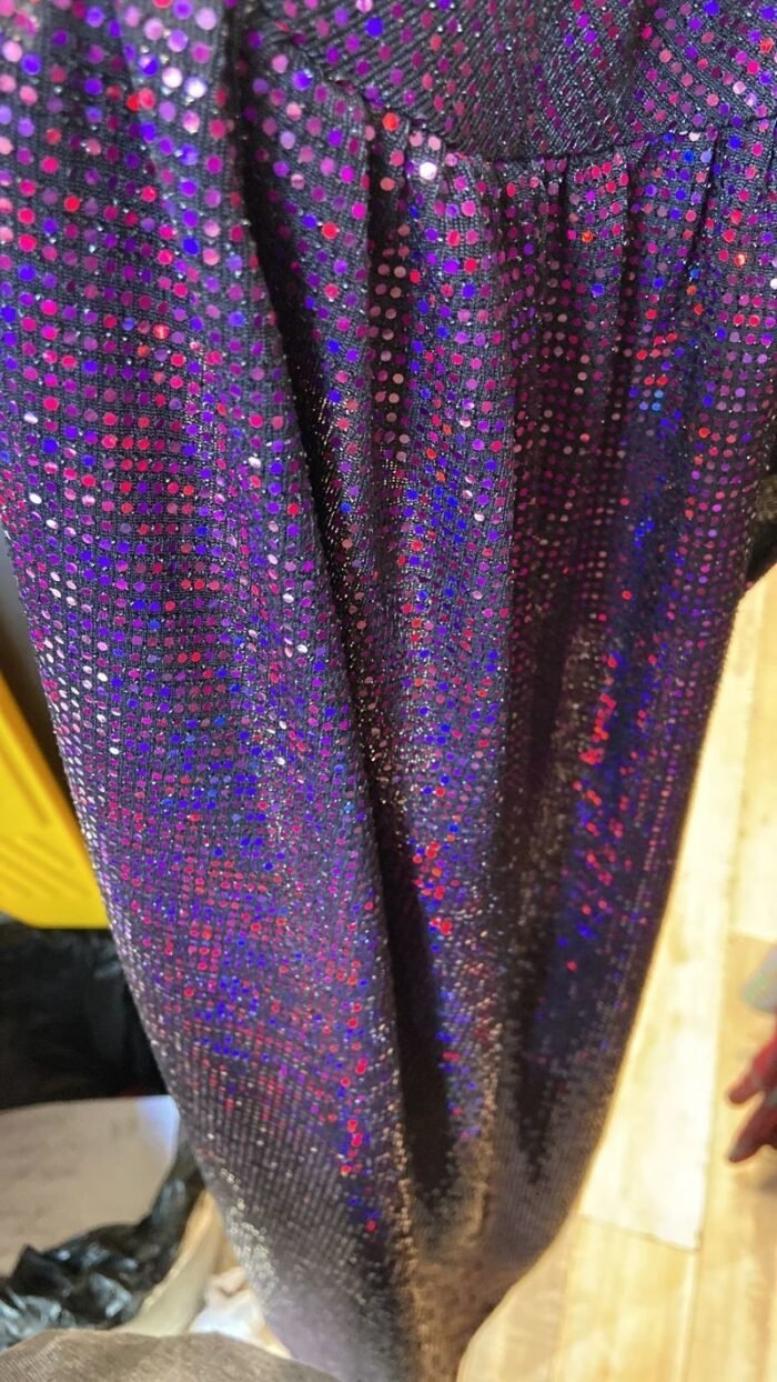 Night dress with unbalanced skirt
