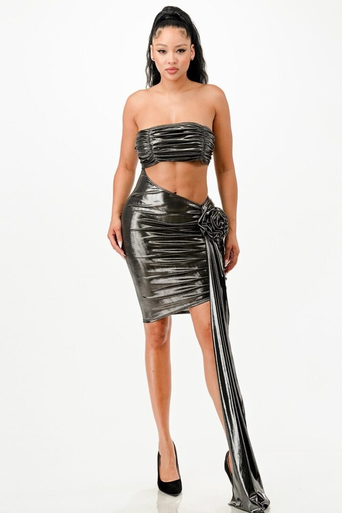 Metallic sexy dress