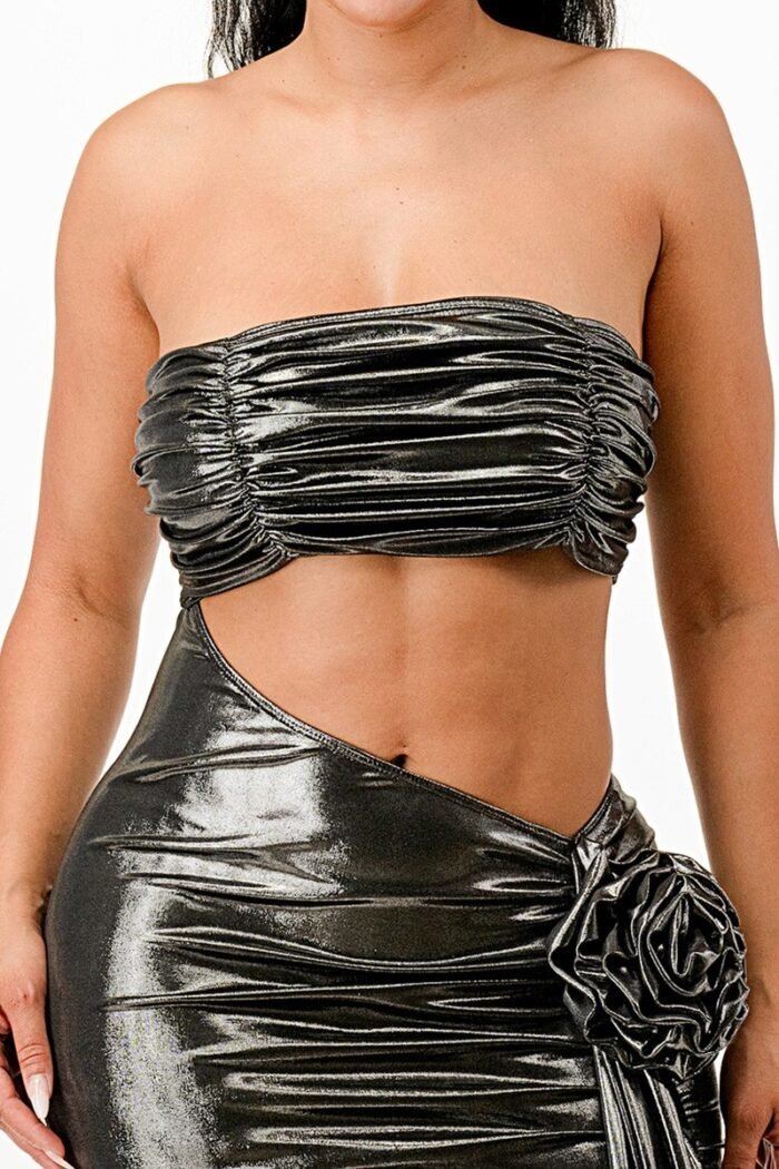 Metallic sexy dress