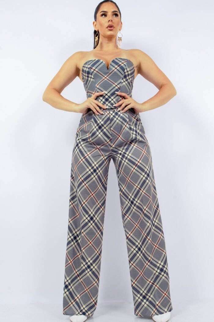 Bustier top & wide pants set