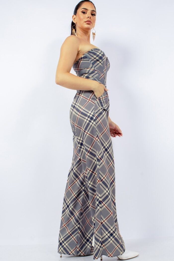 Bustier top & wide pants set