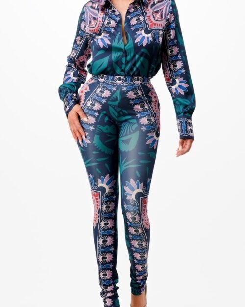 Shirt Blouse Top And Bottom Set